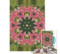 Puzzle pour Adultes 1000 pièces thème Floral Abstrait Jeu Familial Assemblage de Motifs Cadeau d'anniversaire et Cadeau Unique (Taille 38x26cm)