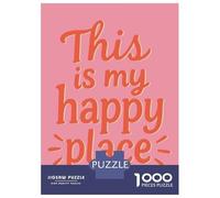 Puzzle pour Adultes 1000 Pièces This is My Happy Place Puzzle pour Adolescents pour S'amuser en Famille, Défi Éducatif, Cadeau d'anniversaire Unique 52x38cm/1000pcs