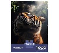 Puzzle pour Adultes 1000 Pièces Tiger Looking Upward in Jungle Puzzle Adulte Jeu Manuel Découpe De Précision Idéal comme Cadeau 70x50cm/1000pcs