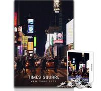 Puzzle pour Adultes 1000 pièces Times Square, Casse-tête, Jeux de société en Famille, Une œuvre d'art, Cadeau de Noël Secret, Format 50x75cm