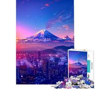 Puzzle pour Adultes 1000 pièces Tokyo au Coucher du Soleil Puzzle esthétique 1000 pièces à Monter soi-même Un Jeu Stimulant et Amusant pour Toute la Famille (38x52cm)