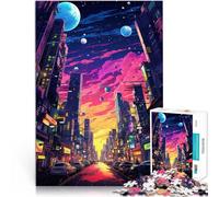 Puzzle pour Adultes 1000 pièces Tokyo Japon Décoration de la Maison Puzzle Jouets 26x38cm Soulagement du Stress Staycation Tuez Le Temps pour Les 14 Ans et Plus