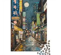 Puzzle pour Adultes 1000 Pièces Tokyo Night Market Puzzles pour Adultes - Niveau De Difficulté Élevé - Jeu De Réflexion - Jeu Familial 38x26cm/1000pcs