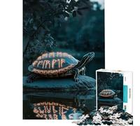 Puzzle pour Adultes 1000 pièces Tortue avec Runes Jeu Stimulant et éducatif Décoration Parfaite Cadeau Amusant (Dimensions 50x75cm)