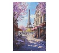 Puzzle pour Adultes 1000 pièces Tour Eiffel Jouet éducatif Jeu de réflexion Cadeau pour Adolescents Jouet de Divertissement à Domicile DIY-38x52cm
