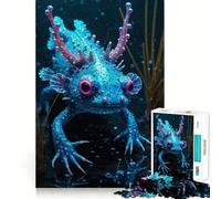 Puzzle pour Adultes 1000 pièces Triton Bleu bioluminescent Jeu créatif et Artistique de précision Découpe précise Scène de Noël (38x26cm)