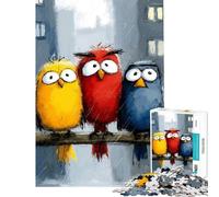 Puzzle pour Adultes 1000 pièces Trois Oiseaux par Temps de Pluie Activités Amusantes à la Maison pour Toute la Famille Jeu éducatif à partir de 14 Ans (38x26cm)