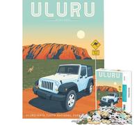 Puzzle pour Adultes 1000 pièces Uluru Ayers Rock Poster Jeu Impossible Jouets Jeux éducatifs Cadeaux pour Anniversaires Activités familiales (Taille 38x26cm)