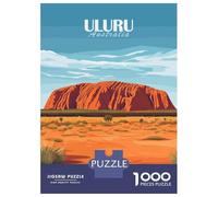 Puzzle pour Adultes 1000 Pièces Uluru Rock Australia Puzzle Jeux Relaxants Défi Difficile Cadeaux Uniques pour Anniversaire Et Noël 52x38cm/1000pcs