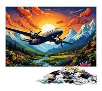 Puzzle pour Adultes 1000 pièces Un Vieil Avion coloré Puzzle en Papier Jouet éducatif Anti Stress 1000 pièces (38 x 26 cm)