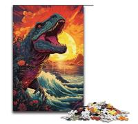 Puzzle pour Adultes 1000 pièces Une Illustration d'un Dinosaure géant Puzzle Chaque pièce est Unique Jeu Familial Stimulant et Amusant 1000 pièces (38 x 26 cm)