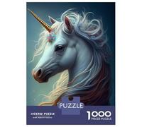 Puzzle pour Adultes 1000 Pièces Unicorn Beautiful Puzzle Jeux Relaxants Défi Difficile Cadeaux Uniques pour Anniversaire Et Noël 52x38cm/1000pcs