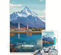 Puzzle pour Adultes 1000 pièces Ushuaia Paysage Argentin Jouet éducatif Difficile Difficile liste de souhaits avec Le Père Noël 38x52cm