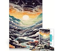 Puzzle pour Adultes 1000 pièces Vallée Céleste Art épuré Logique Jeu Amusant et Relaxant Cadeau de Noël apaisant (38x26cm)