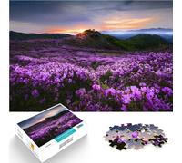 Puzzle pour Adultes 1000 pièces Vallée des Fleurs de Montagne Jeu Familial Anti-Stress Défi Difficile Une œuvre d'art 38x26cm