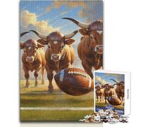 Puzzle pour Adultes 1000 pièces Veaux et bœufs, thème Football américain, Casse-tête, Jeu Familial, Cadeau d'anniversaire, Cadeau de Noël Secret, Dimensions 50x75cm