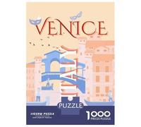Puzzle pour Adultes 1000 Pièces Venice, Italy Travel Puzzles pour Adultes Cadeau d'anniversaire Difficile Et Stimulant Cadeaux d'anniversaire Uniques 38x26cm/1000pcs