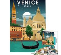 Puzzle pour Adultes 1000 pièces Venise Italie la Nuit Jeu Familial Défi intellectuel Jouet addictif Une œuvre d'art (Dimensions 38x26cm)