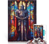 Puzzle pour Adultes 1000 pièces Verre Guerrier Paladin pour Le Jeu éducatif Challenge Toy Cadeau d'œuvre d'art 75x50cm
