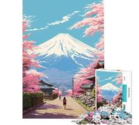 Puzzle pour Adultes 1000 pièces Vision du Mont Fuji Puzzle de 1000 pièces Jouet décoration Murale Cadeau de Noël ou d'anniversaire (50x75cm)
