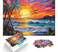 Puzzle pour Adultes 1000 pièces Vitrail Hawaï Aidez Le Cerveau à exercer des Jouets addictifs pour cultiver la Patience Une œuvre d'art 50x70cm