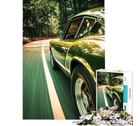 Puzzle pour Adultes 1000 pièces Voiture Verte Rapide Difficile et Stimulant Améliore la mémoire Jouet éducatif pour Les 14 Ans et Plus (38x52cm)