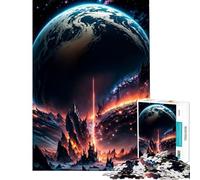 Puzzle pour Adultes 1000 pièces Volcan Terre Jeu Pratique Défi d'intelligence cérébrale Jouet addictif Cadeau d'anniversaire Cadeau pour Femmes (Dimensions 75x50cm)