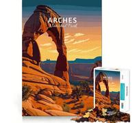 Puzzle pour Adultes 1000 pièces Voyage à Arches Art de Bord précis Jeu d'adresse créative Jeu de détente Décoration de Noël (38x26cm)