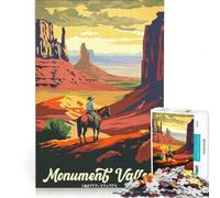 Puzzle pour Adultes 1000 pièces Voyage à Monument Valley Jeu Manuel Difficile et Stimulant Collection d'artistes Beaux-Arts 38x26cm