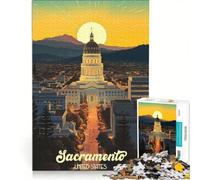 Puzzle pour Adultes 1000 pièces Voyage à Sacramento Jeu Manuel Difficile et Stimulant Collection d'artistes Beaux-Arts 50x75cm