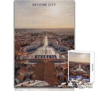 Puzzle pour Adultes 1000 pièces Vue aérienne de la Cité du Vatican Jeu au Design Magnifique Une œuvre d'art Cadeau d'anniversaire Dimensions:50x75cm