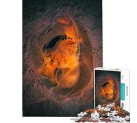 Puzzle pour Adultes 1000 pièces Vue aérienne d'un cratère volcanique Jeu de Construction Facile Découpe de précision Cadeau Unique pour Anniversaire et Noël (Dimensions 50x75cm)