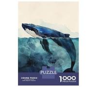 Puzzle pour Adultes 1000 Pièces Whale Animal Art Puzzle Casse-tête Difficile, Cadeau pour Les Amis Et La Famille 70x50cm/1000pcs