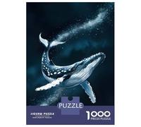 Puzzle pour Adultes 1000 Pièces Whale in The Deep Blue Sea Puzzles pour Adultes, Jouet, Décoration Murale, Améliore La Mémoire, Idéal comme Cadeau 52x38cm/1000pcs