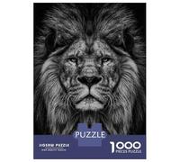 Puzzle pour Adultes 1000 Pièces Wild Lion Head Puzzle Adulte Jeu Manuel Découpe De Précision Idéal comme Cadeau 52x38cm/1000pcs
