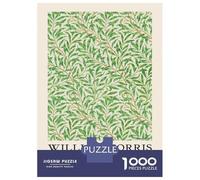 Puzzle pour Adultes 1000 Pièces William Morris Green Foliage Puzzle Adulte Jeu Manuel Découpe De Précision Idéal comme Cadeau 38x26cm/1000pcs