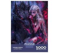 Puzzle pour Adultes 1000 Pièces Wolf and Woman Puzzle Casse-tête Jeu Anti-Stress Cadeau d'anniversaire Et Cadeau Unique 70x50cm/1000pcs