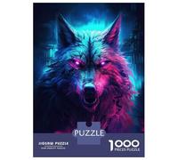 Puzzle pour Adultes 1000 Pièces Wolf Head Wall Art Print Puzzles pour Adolescents, Jouet, Décoration Murale, Cadeaux Uniques pour Anniversaire Et Noël 70x50cm/1000pcs