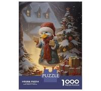 Puzzle pour Adultes 1000 Pièces Xmas Duck Puzzle Casse-tête Jeu pour S'amuser en Famille Interaction Parent-Enfant 70x50cm/1000pcs