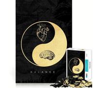Puzzle pour Adultes 1000 pièces Yin Yang Équilibre Jeu d'adresse cérébrale Jeu Gratuit Scène de Noël (50x75cm)
