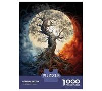 Puzzle pour Adultes 1000 Pièces Yin Yang Tree Wall Art Print Puzzles pour Adultes, Jouet, Décoration Murale, Cadeaux pour Femmes, Cadeaux Uniques pour Anniversaire Et Noël 52x38cm/1000pcs
