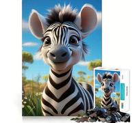 Puzzle pour Adultes 1000 pièces Zèbre bébé,découpe Parfaite,Jouet Amusant pour stimuler l'esprit,Jeu paisible,Cadeau d'anniversaire Amusant (38x52cm)