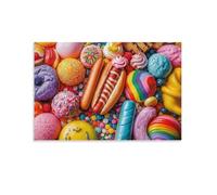 Puzzle pour Adultes 1000 piècesCollection de Bonbons colorés Jeu éducatif Classique Puzzles, Jeu d'adresse pour Toute la Famille, Magnifique décoration Puzzle et Cadeaux 38x52cm
