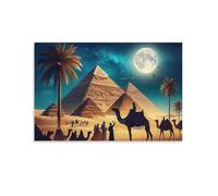 Puzzle pour Adultes 1000 piècesNuit des Pyramides égyptiennesPuzzle pour Adultes - Jeu éducatif - Défi - Jouet - 1000 pièces - Puzzles pour Adultes et Enfants 26x38cm