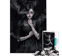 Puzzle pour Adultes 1000 Secrets Silencieux︰ Portrait d'ange Noir Jeu intellectuel Jeu éducatif mais Aussi Amusant et Humoristique Cadeau d'anniversaire (Dimensions 38x26cm)