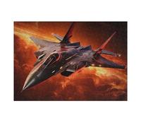 Puzzle pour Adultes 1000pcs(38x26cm) Black Fighter Jet in Fiery Sky Puzzle De Puzzle Jeux Relaxants Améliore La Mémoire Cadeaux Uniques pour Anniversaire Et Noël 1000pcs(38x26cm)