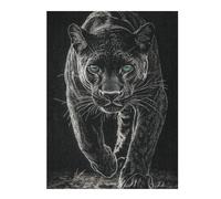Puzzle pour Adultes 1000pcs(52x38cm) Black Panther Scratchboard Art Print-1 Puzzles pour Adultes, Jouets Anti-Stress, Cadeaux pour Femmes, Anniversaires Et Cadeaux Uniques 1000pcs(52x38cm)