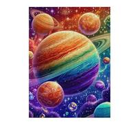Puzzle pour Adultes 1000pcs(52x38cm) Colorful Galaxy Planets Puzzles pour Adolescents Jeu Manuel Assemblage De Motifs Cadeaux Uniques pour Anniversaire Et Noël 1000pcs(52x38cm)