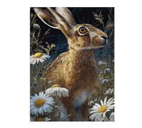 Puzzle pour Adultes 1000pcs(52x38cm) Hare in Daisy Field Puzzles pour Adultes, Jouets Anti-Stress, Cadeaux pour Femmes, Anniversaires Et Cadeaux Uniques 1000pcs(52x38cm)