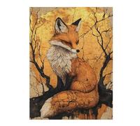 Puzzle pour Adultes 1000pcs(52x38cm) Kintsugi Golden Fox Illustration Puzzle De Puzzle Jeux Relaxants Améliore La Mémoire Cadeaux Uniques pour Anniversaire Et Noël 1000pcs(52x38cm)